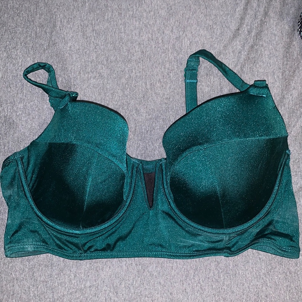 Green structured bikini top~